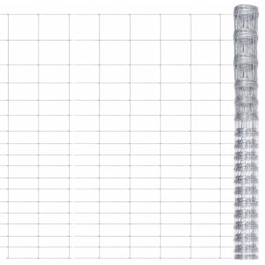 Cerca de jardim 50x1,25 m aço galvanizado prateado