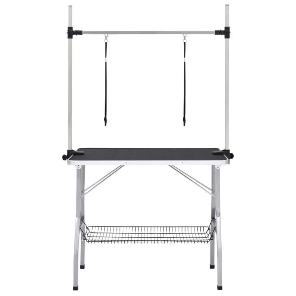 Mesa de grooming ajustável para cães com 2 laços e cesto - Image 2