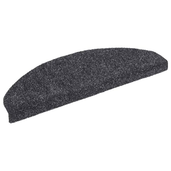 Tapetes de escada autoadesivos 10 pcs 65x21x4 cm cinza-escuro - Image 2