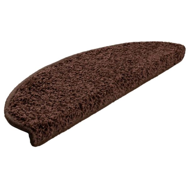 Tapetes de escadas 10 pcs 65x21x4 cm castanho - Image 2