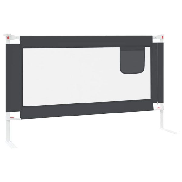 Barra segurança p/ cama infantil tecido 140x25 cm cinza-escuro - Image 2
