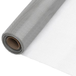 Rede de malha 60x2000 cm aço inoxidável prateado