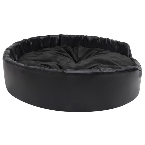 Ninho para cães 99x89x21 cm pelúcia e couro artificial preto - Image 2