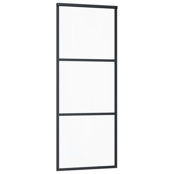 Porta deslizante em vidro ESG e alumínio 76x205 cm preto - Image 2