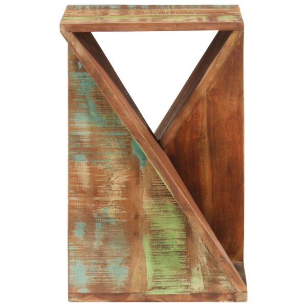 Mesa de apoio 35x35x55 cm madeira recuperada maciça - Image 3