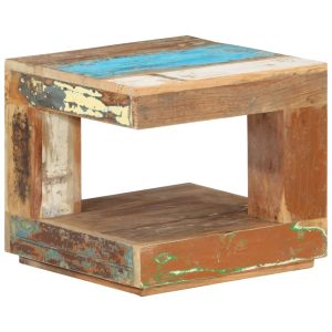 Mesa de centro 45x45x40 cm madeira recuperada maciça
