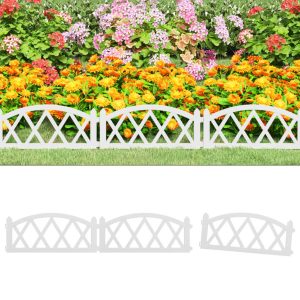 Bordas de relvado 17 pcs 10 m PP branco