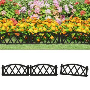 Bordas de relvado 17 pcs 10 m PP preto