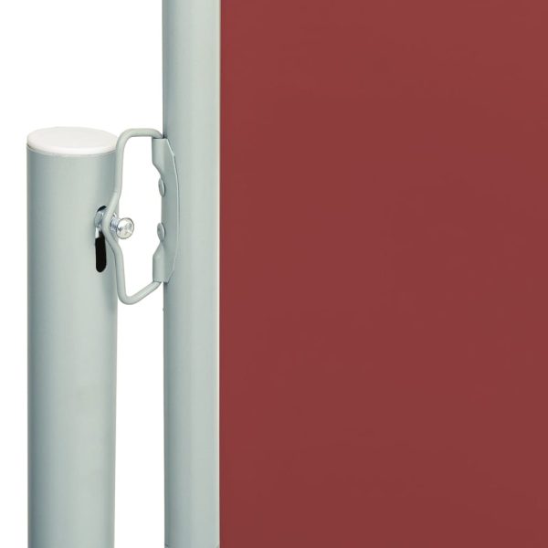 Toldo lateral retrátil para pátio 220x600 cm vermelho - Image 2