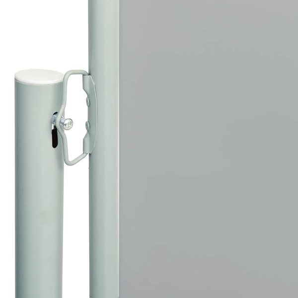 Toldo lateral retrátil para pátio 220x600 cm cinzento - Image 2