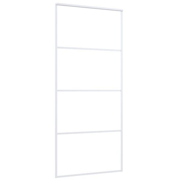 Porta deslizante em vidro ESG e alumínio 90x205 cm branco - Image 2