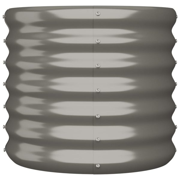 Vaso/floreira de jardim aço revestido a pó 40x40x36 cm cinza - Image 2