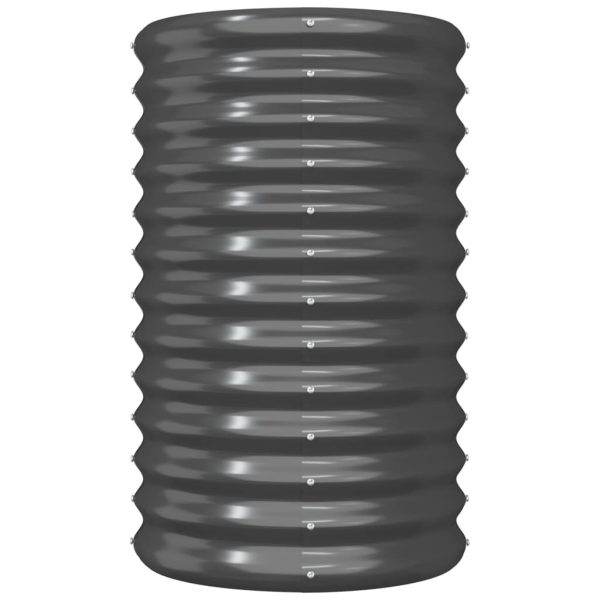 Vaso/floreira de jardim aço revestido a pó 40x40x68cm antracite - Image 2