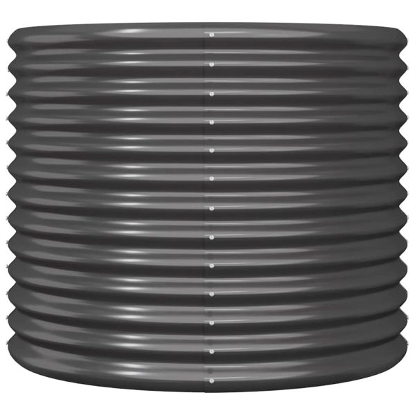 Vaso/floreira de jardim aço revestido a pó 80x80x68cm antracite - Image 2
