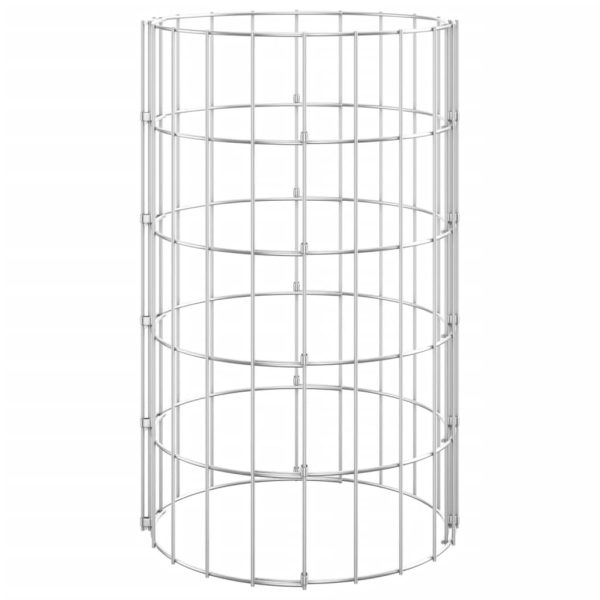 Canteiro elevado/cesto gabião em poste Ø30x50cm aço galvanizado - Image 2