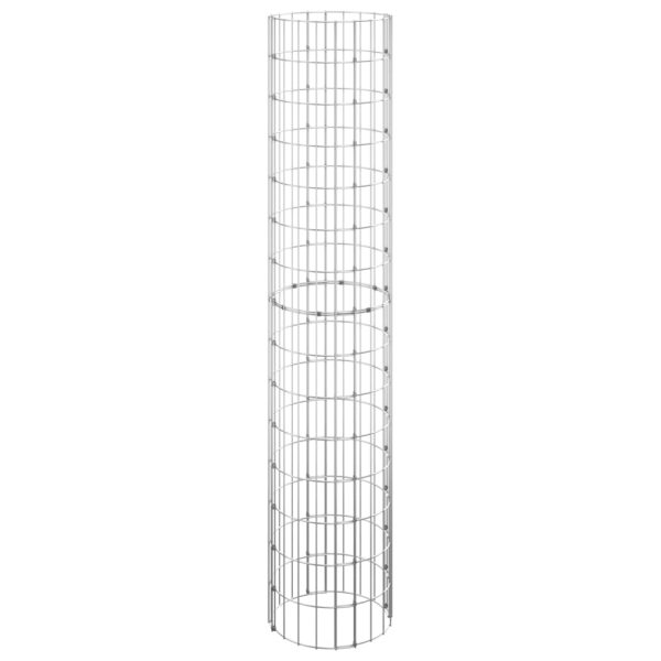 Canteiro elevado/cesto gabião circular 3pcs Ø30x150cm aço galv. - Image 2