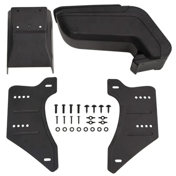 Apoio de braço p/ carro universal 14x30x(32-48,5) cm ABS preto