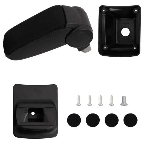 Apoio de braço p/ carro 13x33x(31-48) cm ABS preto