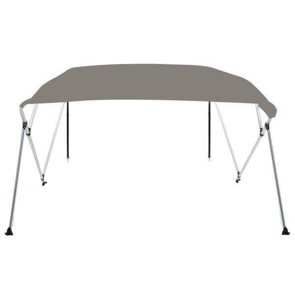 Toldo de 4 arcos Bimini 243x196x137 cm cinzento - Image 2
