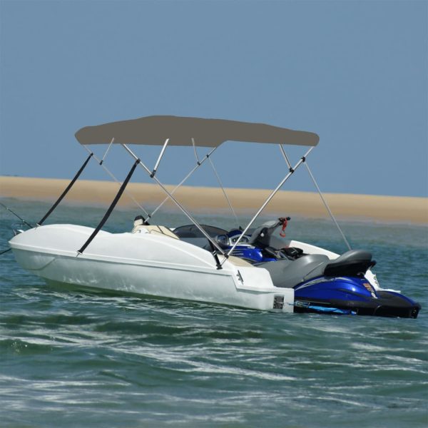 Toldo de 4 arcos Bimini 243x196x137 cm cinzento