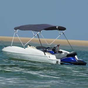 Toldo de 4 arcos Bimini c/ paredes laterais 243x(170-182)x137cm