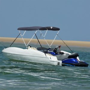 Toldo 3 arcos Bimini paredes malha laterais 183x(185-198)x137cm