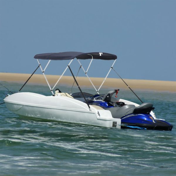 Toldo 3 arcos Bimini paredes malha laterais 183x(185-198)x137cm