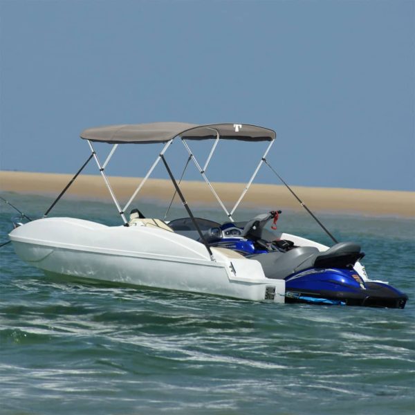Toldo 3 arcos Bimini paredes malha laterais 183x(154-167)x137cm