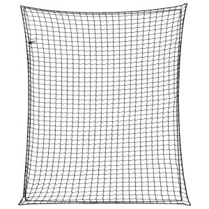 Rede para reboque com corda elástica 3,5x3 m PP preto