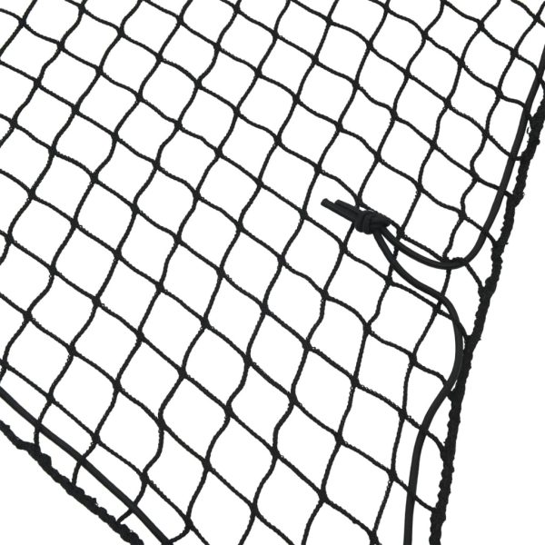 Rede para reboque com corda elástica 3,5x3 m PP preto - Image 3