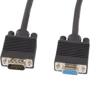 Cable lanberg vga macho hembra ferrita negro 3 m