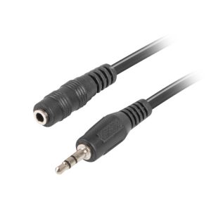 Cable estereo lanberg jack 3.5 mm macho - jack 3.5mm hembra 3m negro