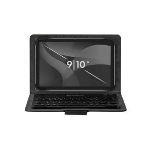 Funda slim phoenix para tablet hasta 10 pulgadas universal teclado bluetooth negra
