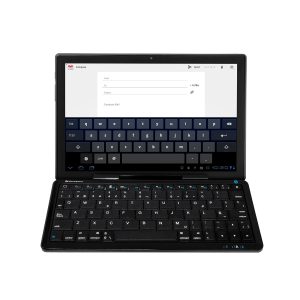 Mini teclado bluetooth con soporte para tablet