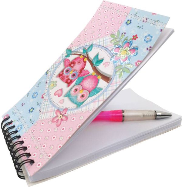 LIBRETA + BOLÍGRAFO BÚHOS EN CAJA REGALO - Image 2