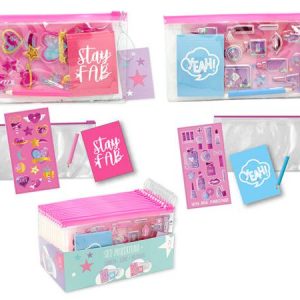 SET ESCOLAR PORTATODO + LIBRETA + LAPIZ +PEGATINAS