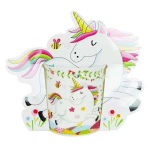 SET 12 TAZAS UNICORNIOS PRESENTADA EN BOLSA
