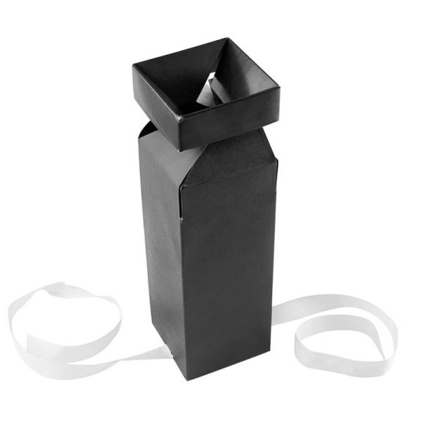 CAJA DE CARTÓN NEGRO CON LAZO - Image 2