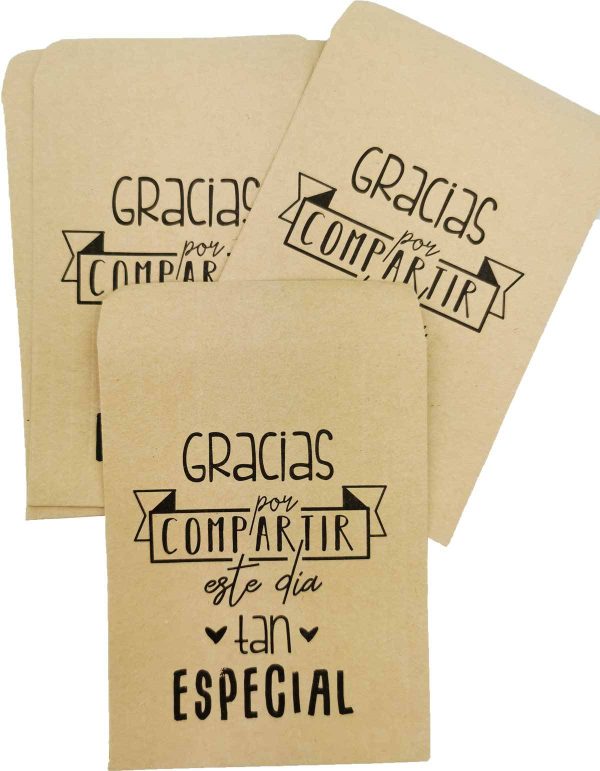 LOTE 20 BOLSAS KRAFT "MOMENTOS ESPECIALES" 12 X 8 CM