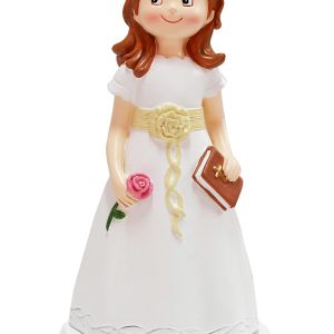 FIGURA PASTEL COMUNIÓN NIÑA LIBRO