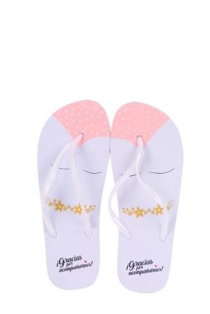 CHANCLAS NOVIA "GRACIAS POR ACOMPAÑARNOS"-Talla 40