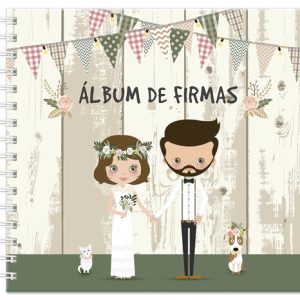 ÁLBUM DE FIRMAS NOVIOS RETRO