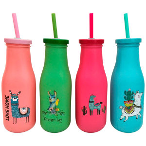 BOTELLA CRISTAL LLAMAS