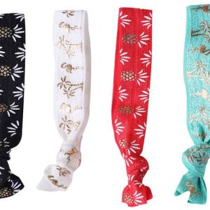 PULSERA ELÁSTICA PIÑA-FLAMENCO TROPICAL