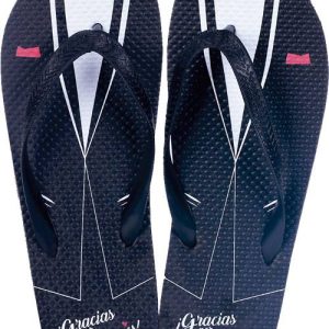 CHANCLAS NOVIO "GRACIAS POR ACOMPAÑARNOS"-Talla 44