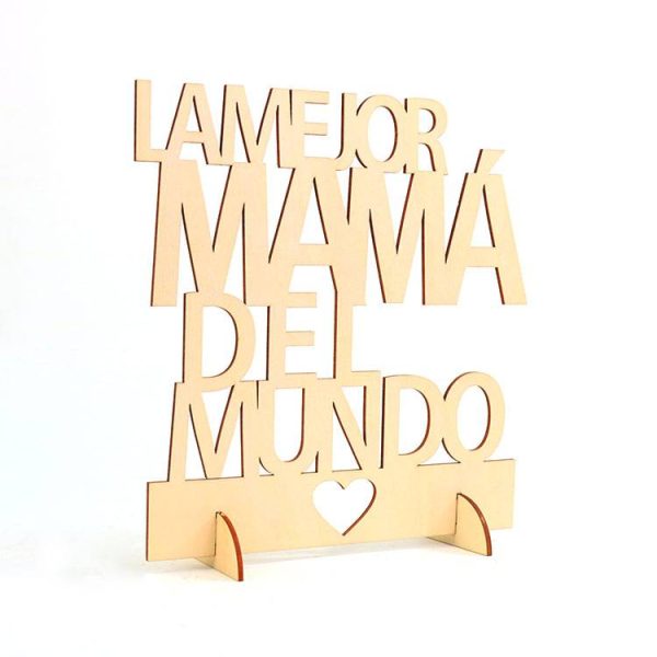 CARTEL MADERA "LA MEJOR MAMÁ DEL MUNDO" - Image 2