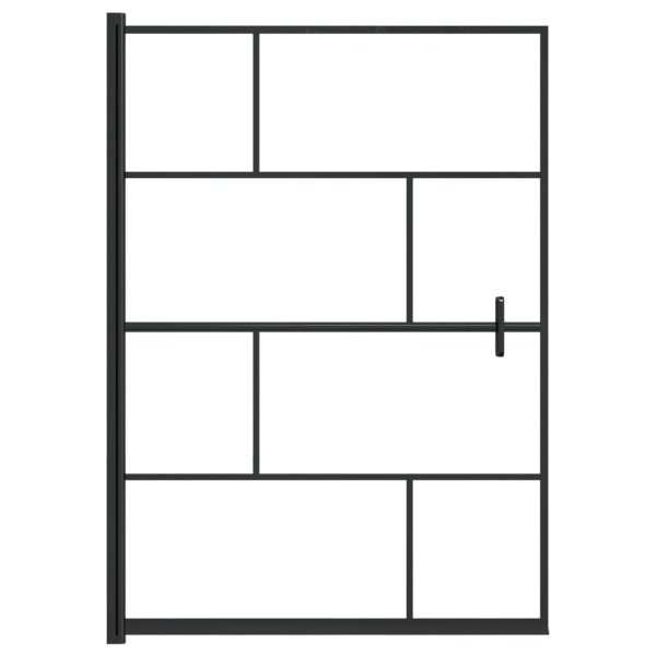 Divisória de chuveiro ESG 100x140 cm preto - Image 2