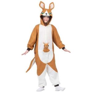 DISFRAZ CANGURO TALLA UNICA CHILD (KIGURUMI CON CAPUCHA, COLA Y PELUCHE)