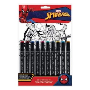 SET DE COLOREAR SPIDERMAN 10 ROTULADRES DE ALCOHOL