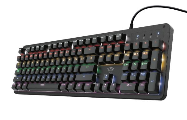 Trust Gaming GXT 863 Mazz Teclado Mecanico USB - Teclas Red Outemu - Iluminacion LED - Antighosting - Cable de 1.80m - Color Negro